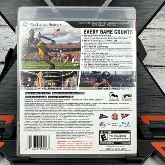 NCAA Football 10 (Sony PlayStation 3, 2009)‎ - Complete in Box - Picture 2 of 3